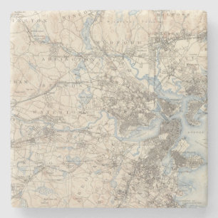 Boston, Massachusetts Stone Coaster