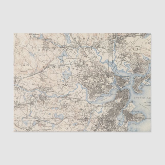 Boston, Massachusetts Tissue Paper (Front)