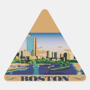 Boston, Massachusetts Triangle Sticker