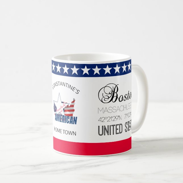 Boston, Massachusetts, United States elegant Coffee Mug (Front Right)