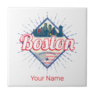 Boston Massachusetts United States Vintage USA Ceramic Tile