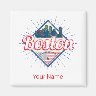 Boston Massachusetts United States Vintage USA Magnet