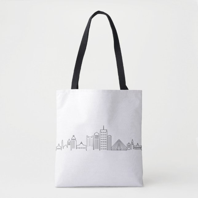 BOSTON Massachusetts USA City Skyline Silhouette Tote Bag (Front)