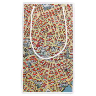 Boston Massachusetts Vintage Map of 1929 Small Gift Bag