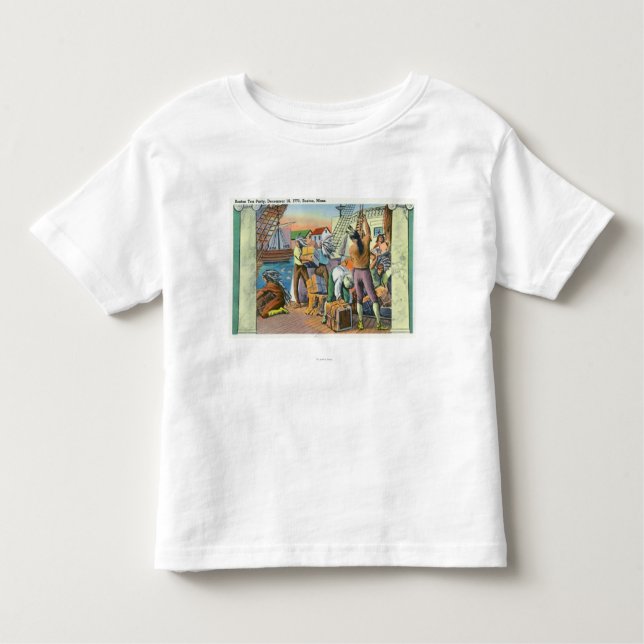 Boston, MassachusettsBoston Tea Party Scene Toddler T-Shirt (Front)