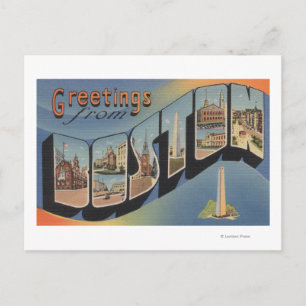 Boston, MassachusettsLarge Letter Scenes 2 Postcard