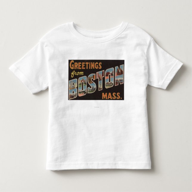 Boston, MassachusettsLarge Letter Scenes 3 Toddler T-Shirt (Front)