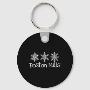 Boston Mills Ohio Ski Skier Skiing Winter Snowflak Key Ring