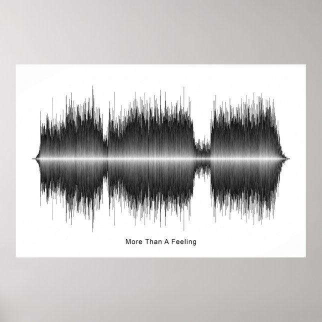 Boston More Than A Feeling Soundwave Art Poster (Front)