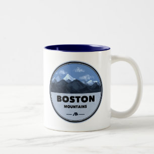 Boston Mountains Arkansas Camping Two-Tone Coffee Mug
