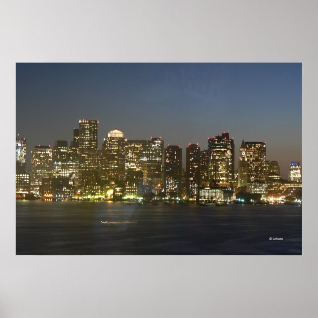 Boston Night Sky Poster (Front)