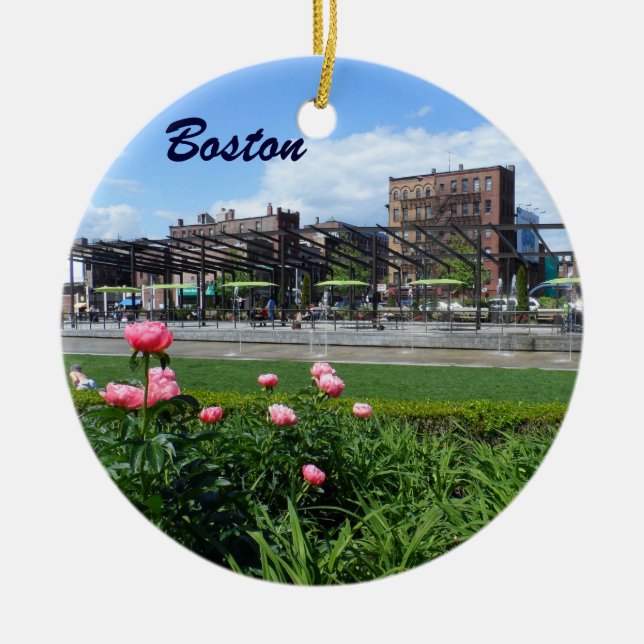 Boston Park Ceramic Ornament (Front)