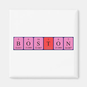 Boston periodic table name magnet