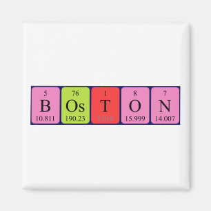 Boston periodic table name magnet