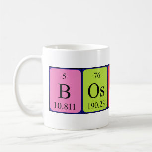 Boston periodic table name mug