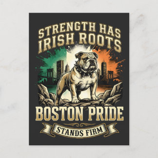 Boston Pride Irish Roots Bulldog Postcard