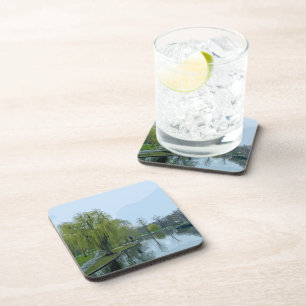 Boston Public Garden Massachusetts Painting Coaster