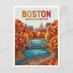 Boston Public Garden Massachusetts Postcard
