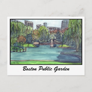 Boston Public Garden Postcard