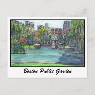 Boston Public Garden Postcard