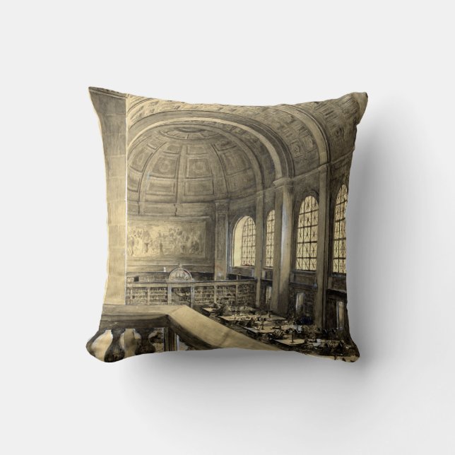 Boston Public Library Bates Hall 1896 Cushion (Front)