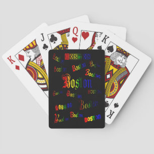 Boston Rainbow Fonts Playing Cards