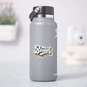 Boston Retro Script Groovy Colorful City Pride