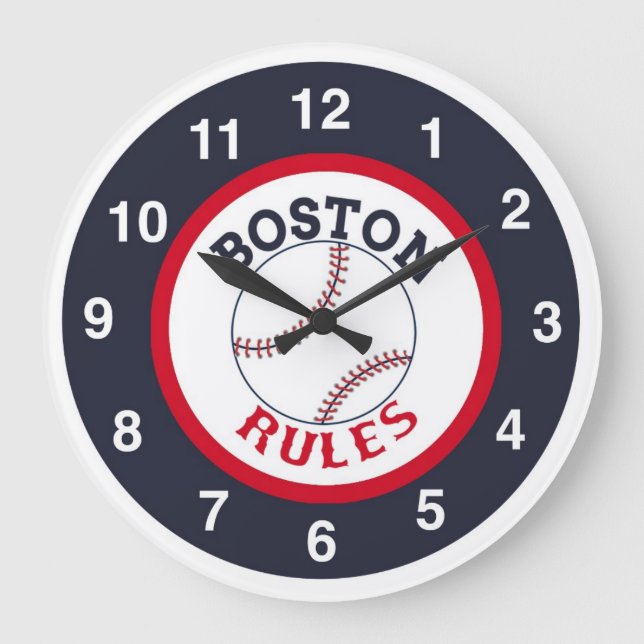 Boston Rules Baseball Clock (Front)