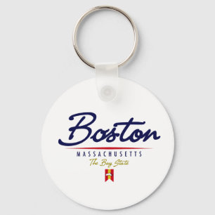 Boston Script Key Ring