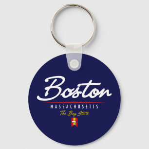 Boston Script Key Ring
