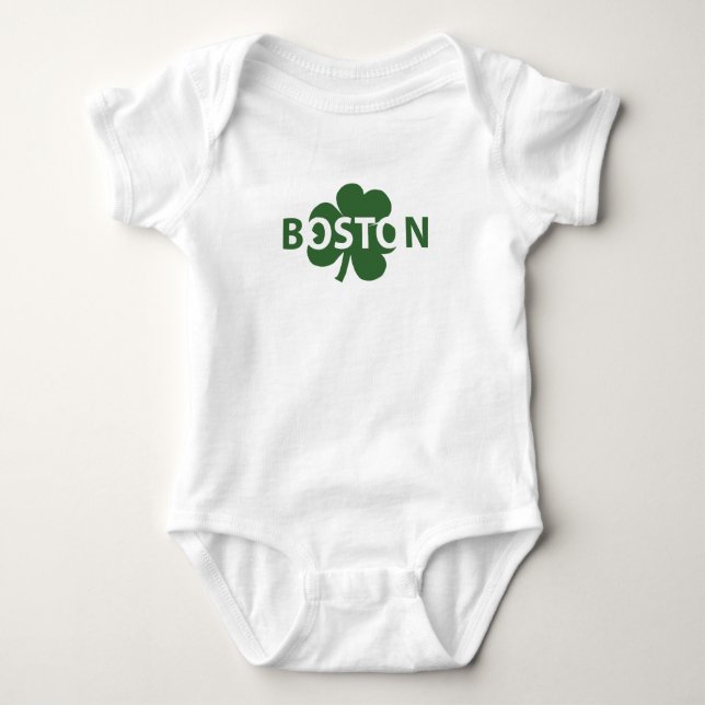 Boston Shamrock Baby Bodysuit (Front)