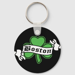Boston Shamrock Key Ring