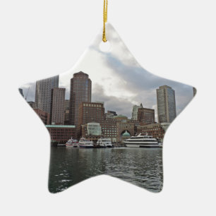 Boston Skyline Ceramic Ornament
