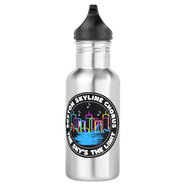 Boston Skyline Chorus Logo Water Bottle (Right)