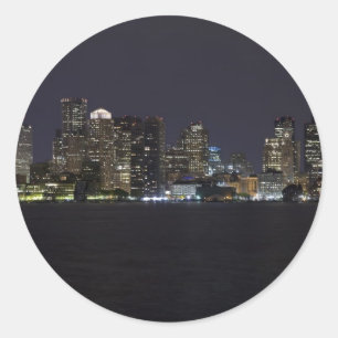 Boston Skyline Classic Round Sticker