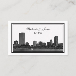 Boston Skyline Etched Framed Place Cards