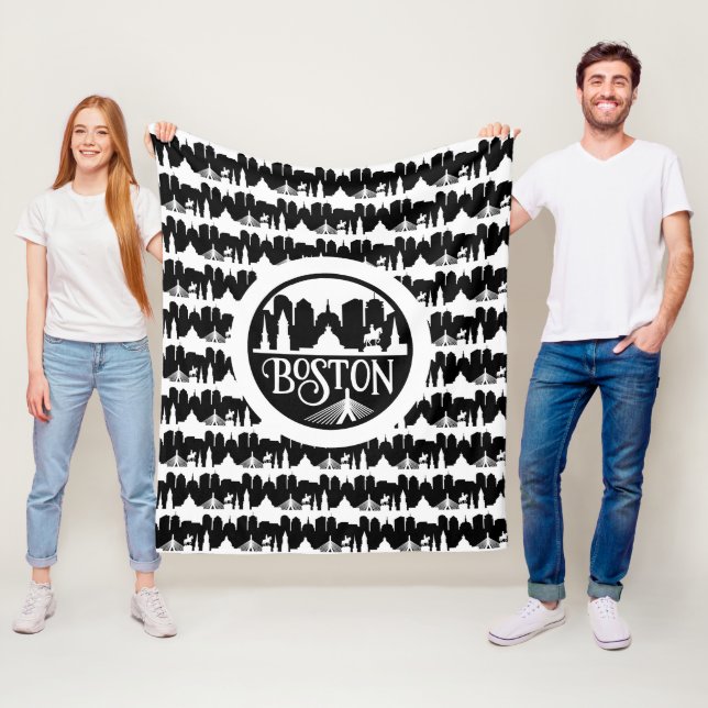 Boston Skyline Fleece Blanket (In Situ)