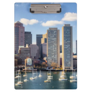 Boston skyline from waterfront clipboard