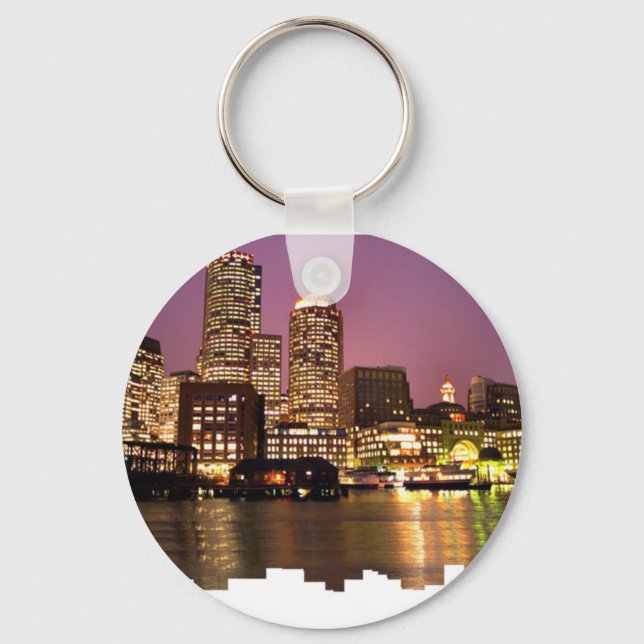 Boston Skyline Key Ring (Front)