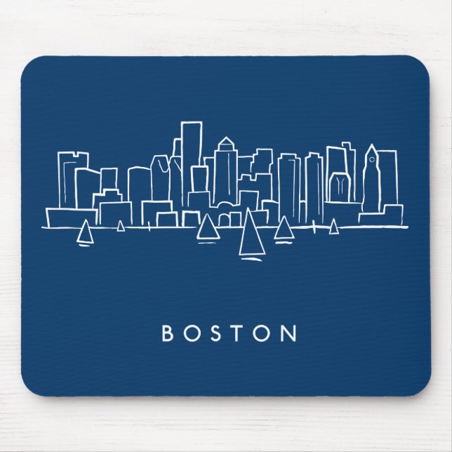 Boston Skyline Mouse Pad (Front)