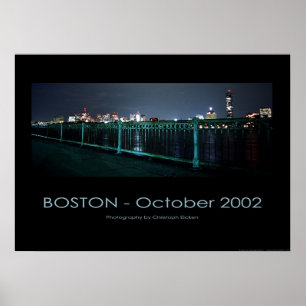 Boston - Skyline@night Poster