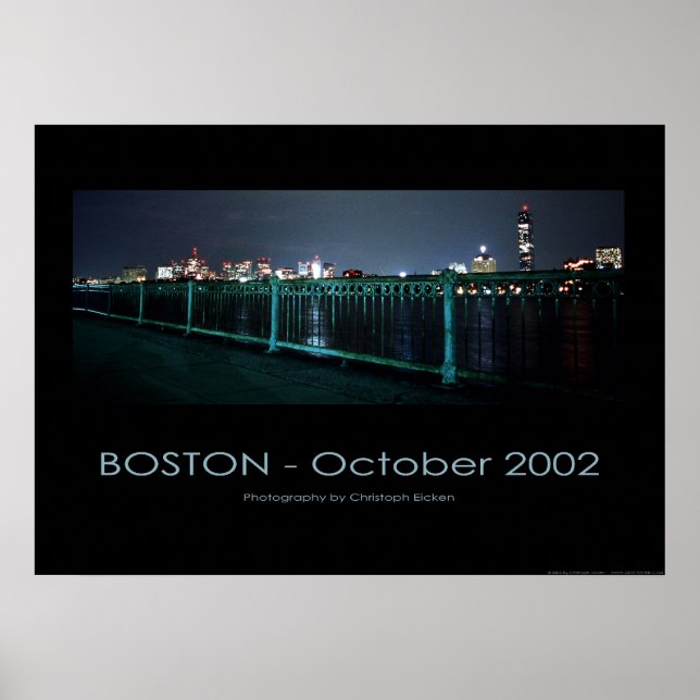 Boston - Skyline@night Poster (Front)