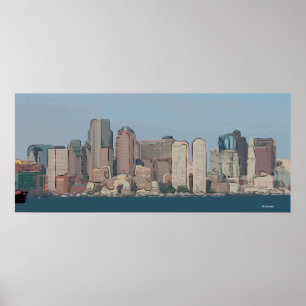 Boston Skyline Poster