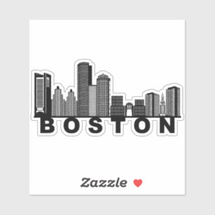 Boston Skyline Silhouette