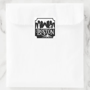 Boston Skyline Square Sticker
