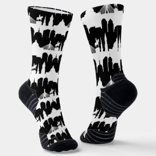 Boston Skyline Stripe Socks