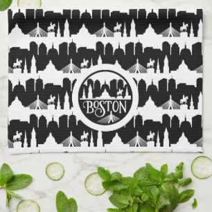 Boston Skyline Tea Towel