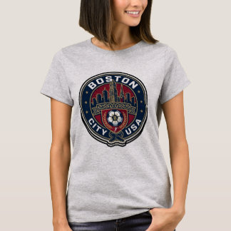 Boston Soccer Fan City Football Supporter Design T-Shirt