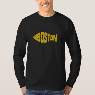 Boston State Massachusetts America, fish shape des T-Shirt