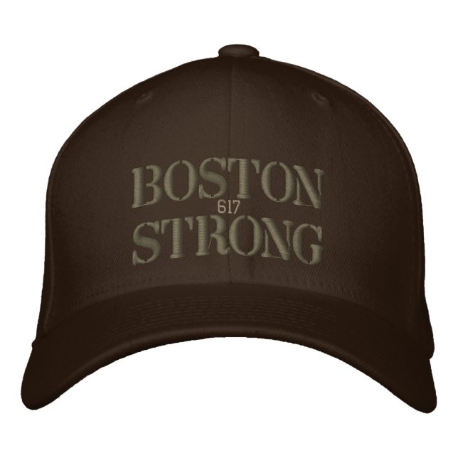 Boston Strong 617 Ribbon Edition Embroidered Hat (Front)